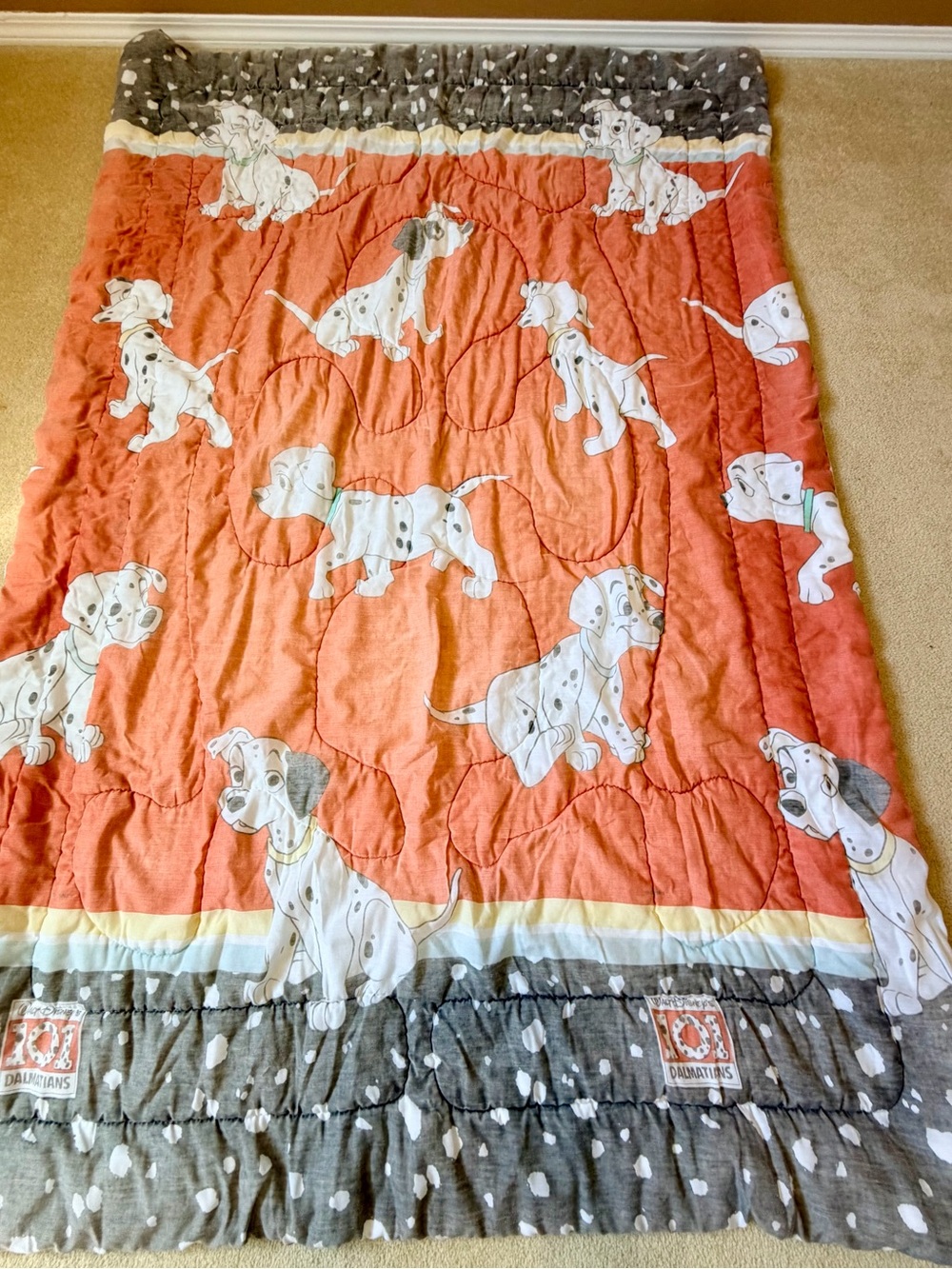 Vintage 1990s Walt Disney's 101 Dalmatians TWIN Size Comforter